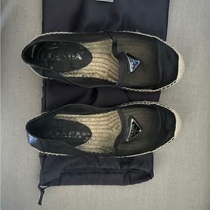 Prada triangle espadrilles